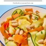 Zucchini ribbon salad pin image 1.