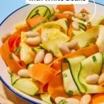 Zucchini ribbon salad pin image 2.