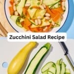 Zucchini ribbon salad pin image 3.