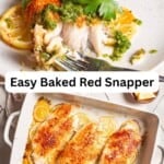 Red snapper recipe pin image 3.