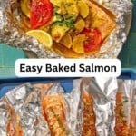 Oven baked salmon in foil pin image 3.