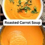 Roasted carrot soup pin image 3.