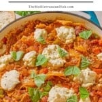 Skillet lasagna pin image 1.
