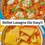 Skillet lasagna pin image 3.