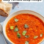 Tomato Basil Soup pin image 2.
