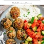 Turkey meatballs pin image 1.