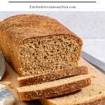 Whole wheat bread pin image 1.
