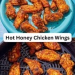 Air fryer chicken wings pin image 3.
