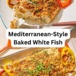 Baked fish recipe pin image 3.