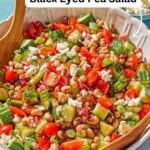 Black eye pea salad pin image 1.