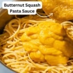 Butternut squash pasta sauce pin image 2.
