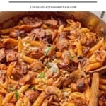 Mushroom pasta pin image 1.