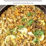 Italian sausage and lentils pin image 1.