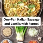 Italian sausage and lentils pin image 3.