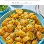 Roasted baby potatoes pin image 1.