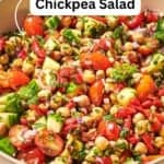 Chickpea salad pin image 2.