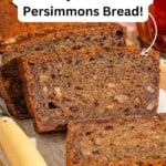 Persimmon bread recipe pin image 2.