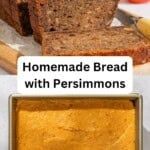 Persimmon bread recipe pin image 3.