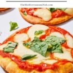 Pita pizza recipe pin image 1.