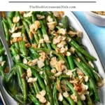 Roasted green beans pin image 1.