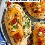 Stuffed chicken breast recipe pin image 2.