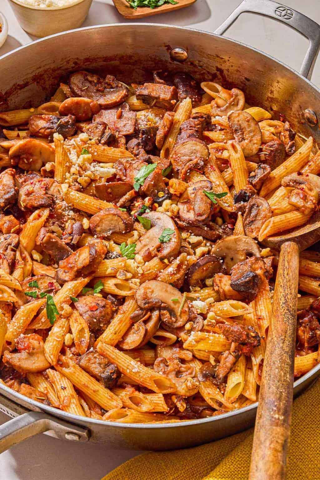 Mushroom Pasta Recipe | The Mediterranean Dish