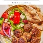 Greek meatballs pin image 1.