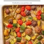 Roasted vegetables recipe pin image 1.