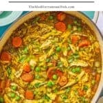 Chicken Orzo Soup pin image 1.