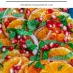 Pomegranate salad pin image 1.