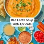 Red lentil soup pin image 3.