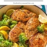 Chicken and broccoli pin image 1.
