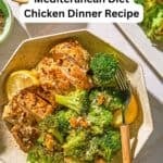 Chicken and broccoli pin image 2.