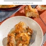 Garlic chicken recipe pin image 1.