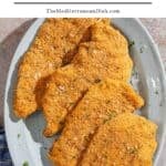 Parmesan crusted chicken pin image 1.