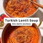 Turkish lentil stew pin image 3.
