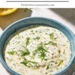 Dill sauce for salmon pin image 1.