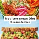 Mediterranean diet lunch recipes pin image 3.