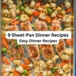 Sheet pan dinner recipes pin image 1.