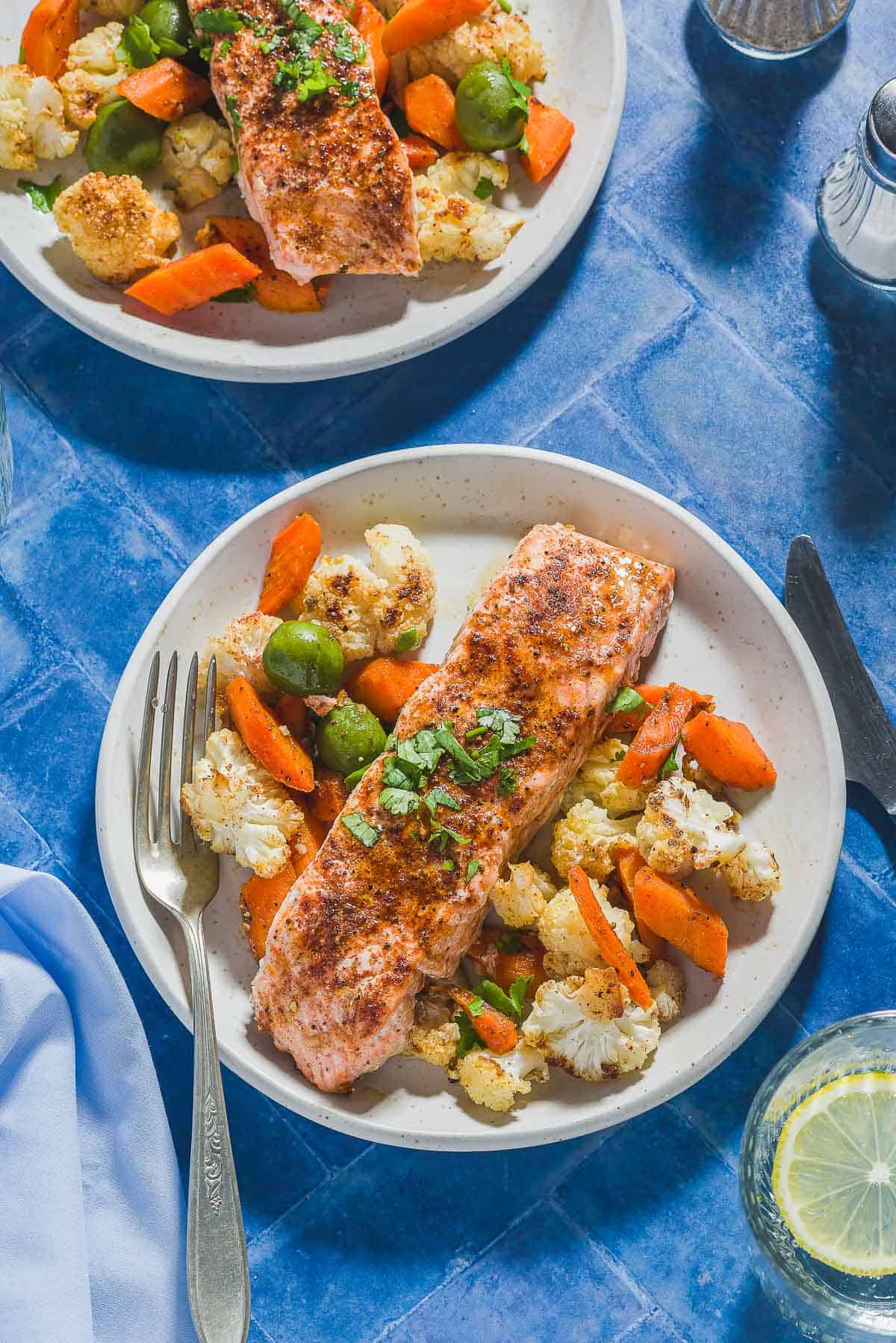 Sheet Pan Salmon And Vegetables