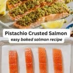 Pistachio crusted salmon pin image 2.