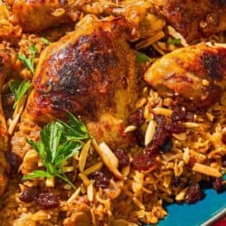 Kabsa on a platter.