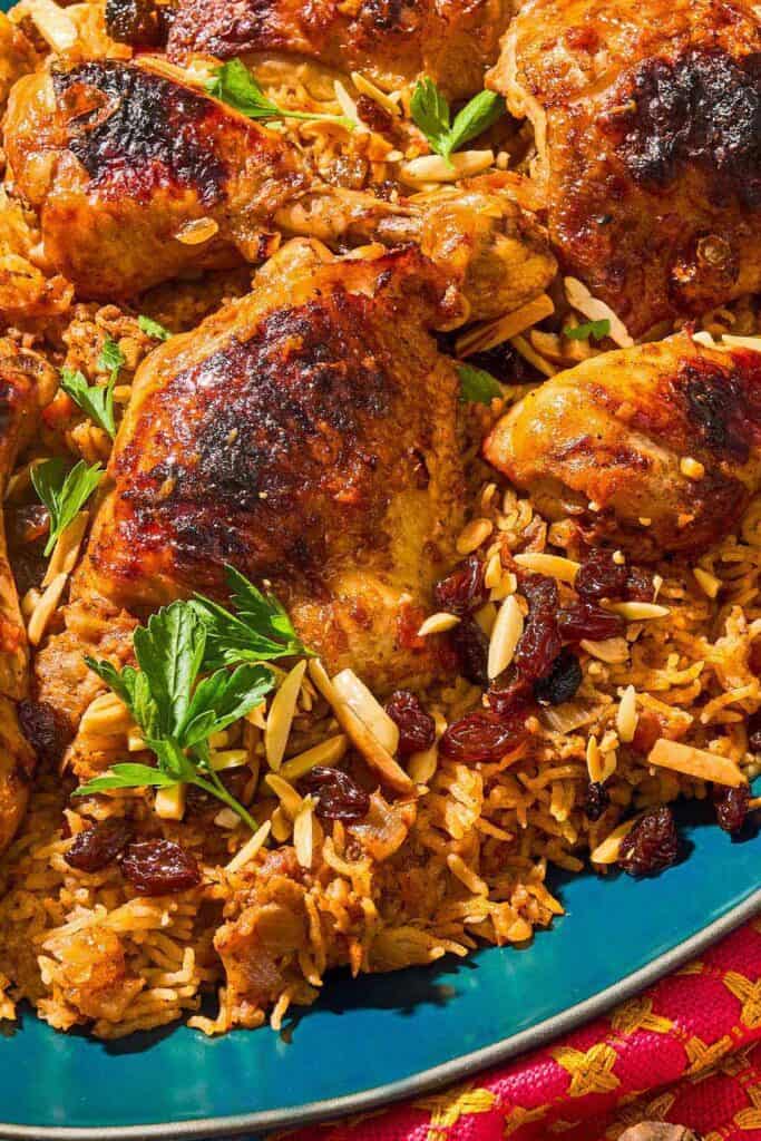 Kabsa on a platter.