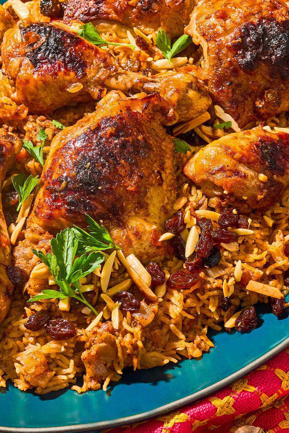 Kabsa on a platter.