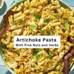 Artichoke pasta pin image 2.