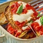 Eggplant parmesan recipe pin image 2.