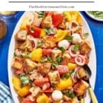 Panzanella Salad pin image 1.