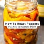 Roasted peppers pin image 2.