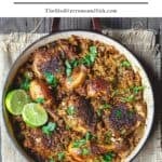 Spanish chicken and rice pin image 1.