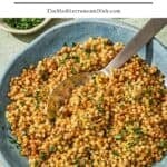 Pearl couscous recipe pin image 1.